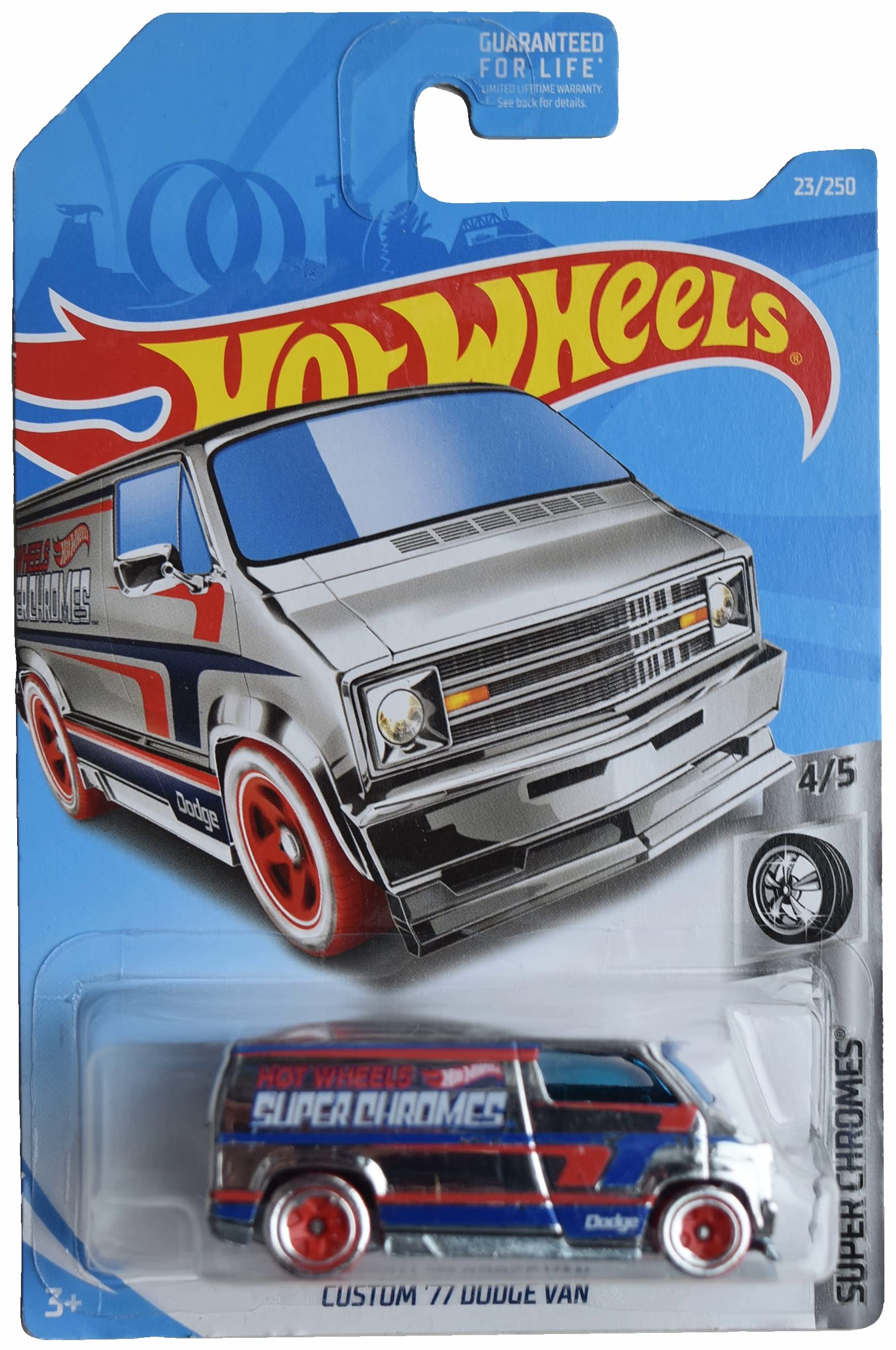 Amazon.com: Hot Wheels Custom '77 Dodge Van, Super Chromes 4/5